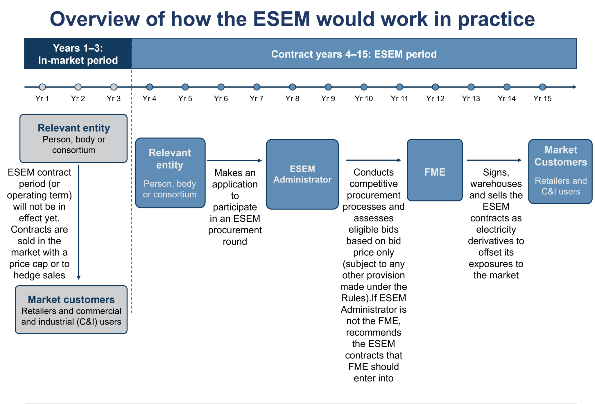 Overview of how the ESEM would work in practice